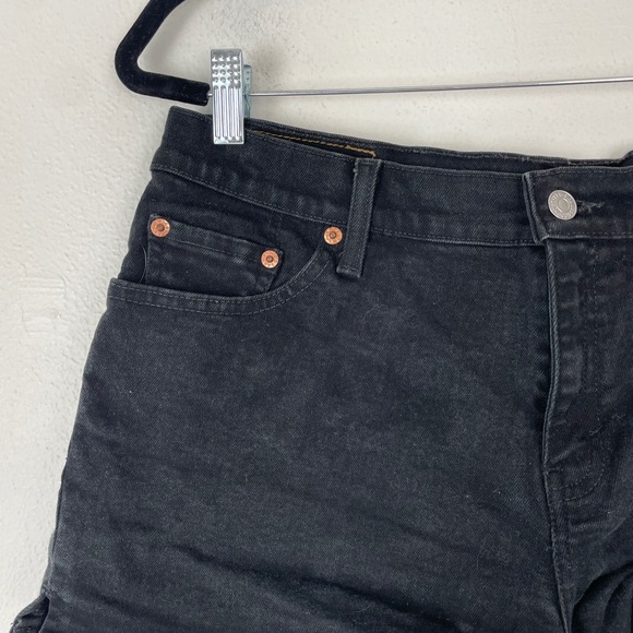 VTG Levi's Junior Black Denim Shorts High Waisted Style Casual Everyday so 12/13 - Picture 2 of 8